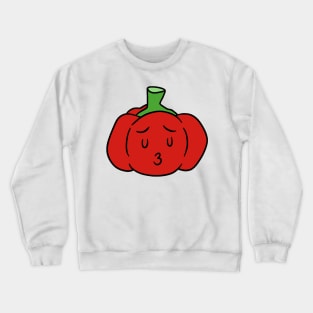 Red Bell Pepper Kissy Face Crewneck Sweatshirt